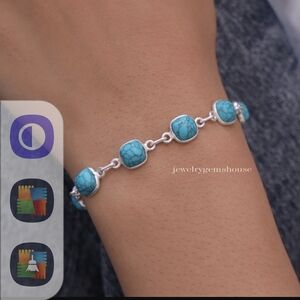 Turquoise Silver Bracelet by